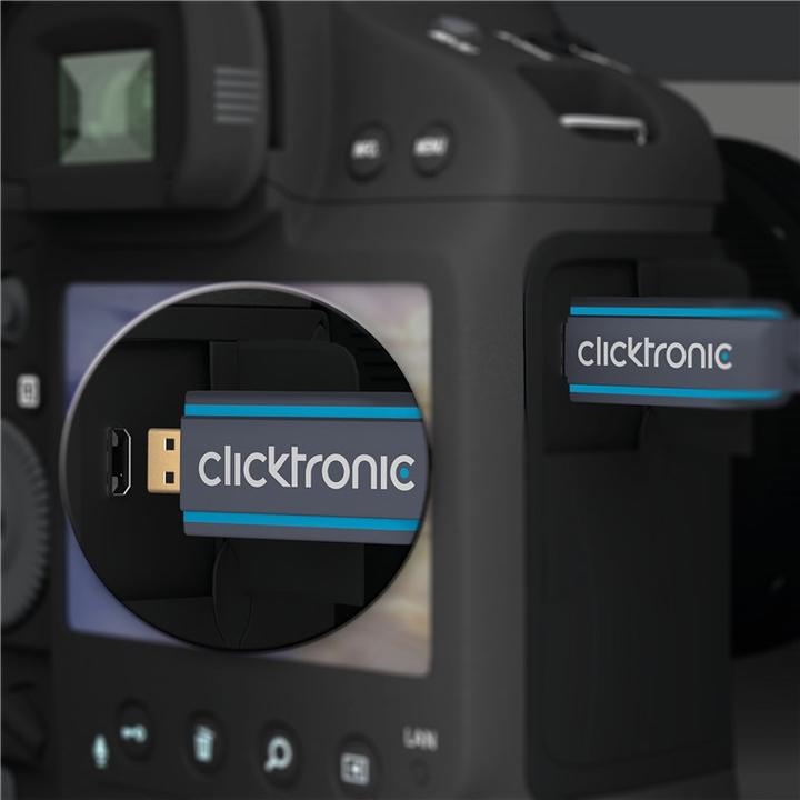Image du produit clicktronic micro HDMI (Typ D) — HDMI (Typ A) (2 m, HDMI, 1.4)