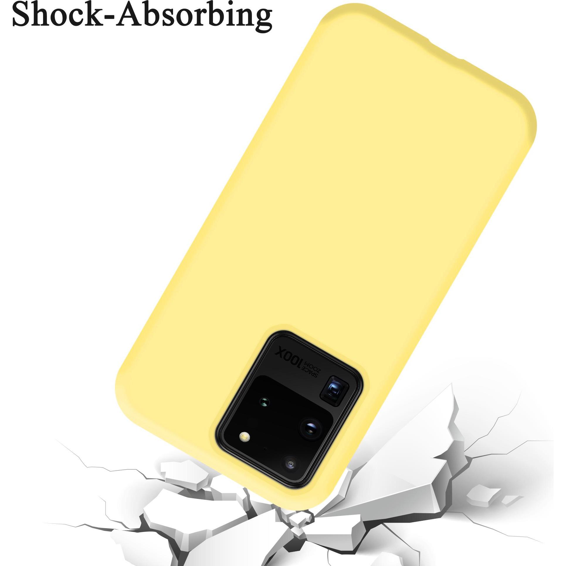Thumbnail - Cadorabo TPU Liquid Silicone Case Cover (Samsung Galaxy S20 Ultra), Smartphone Hülle, Gelb