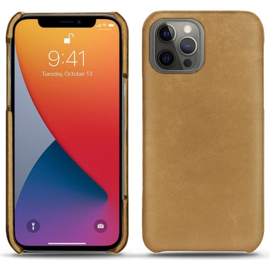 Noreve Lederschutzhülle (Apple iPhone 13 Pro Max), Smartphone Hülle, Braun