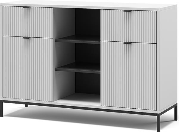Actual product image Vichy Kommode Eliza, Weiss, 120 x 81.2 cm mit 2 Schubladen und 2 Türen