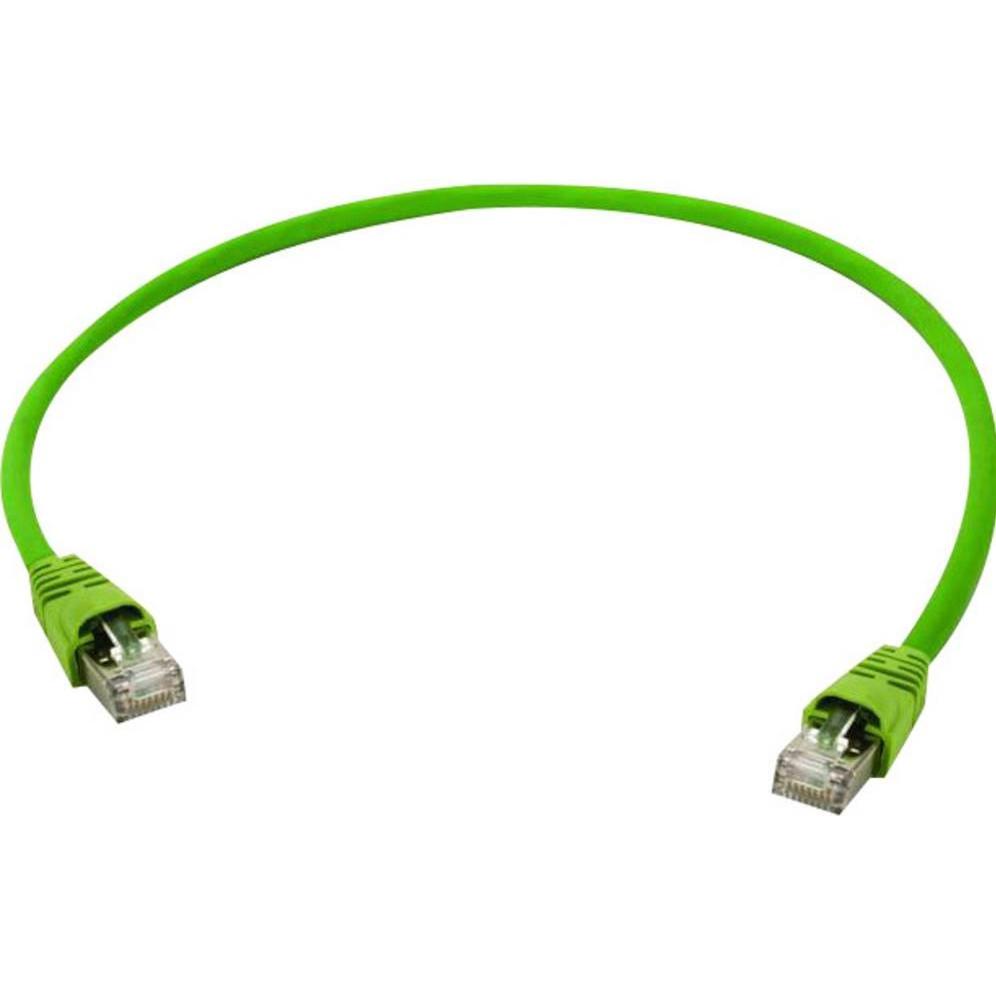 Telegärtner RJ45 Netzwerk Anschlusskabel CAT 5 SF/UTP 1 m Gelb-Grün (SF/UTP, CAT5, 1 m), Netzwerkkabel