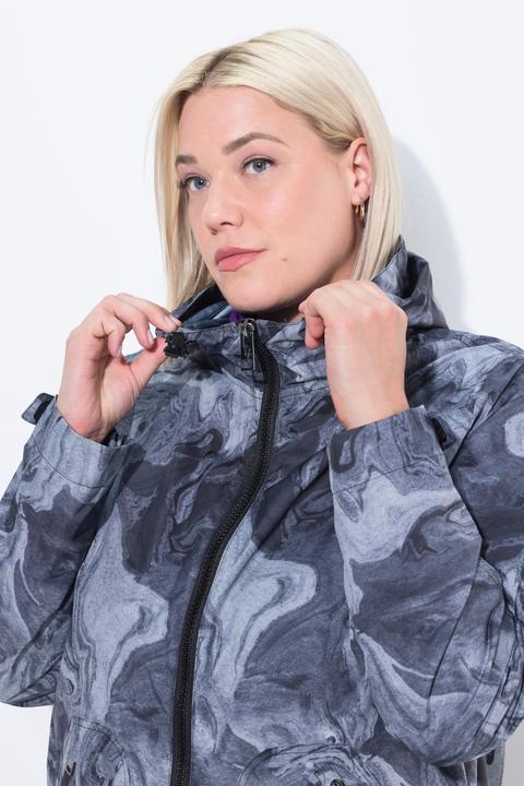 Produktbild Ulla Popken Regenmantel, wasserdicht, A-Linie, Seiten-Zipper, Kapuze (50, 52)