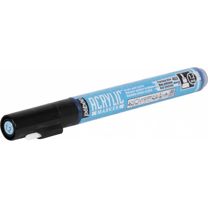 Thumbnail - Pebeo, Marker, Acrylic Marker Dünn Rundspitze 1,2mm (Edles Blau, 1.20 mm)