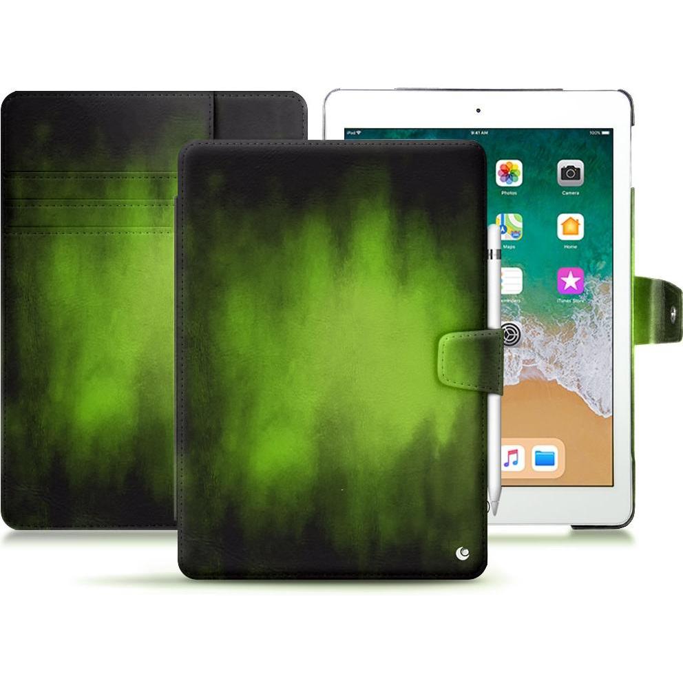 Noreve Lederschutzhülle Wallet (iPad 9.7), Tablet Hülle, Grün