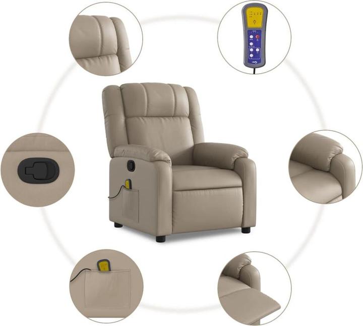 Immagine prodotto VidaXL Sedia da massaggio in similpelle marrone cappuccino, colore