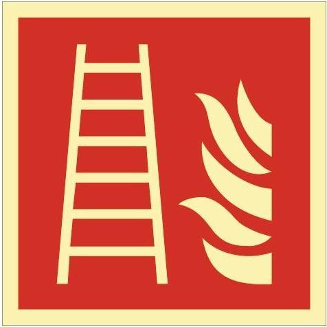 Produktbild HP Autozubehör Brandschutzzeichen DIN EN ISO 7010 L148xB148 mm Leiter Folie