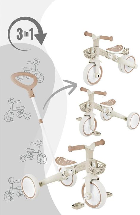 Produktbild Globber Gobber Learning Trike 3in1 Plus Eco / Dreirrad / Laufrad