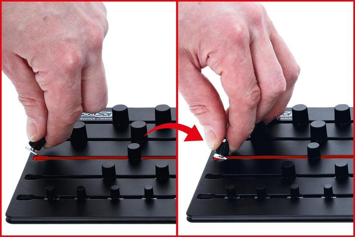 Actual product image KS Tools Magnetic socket organiser system 3 sockets 800.0185