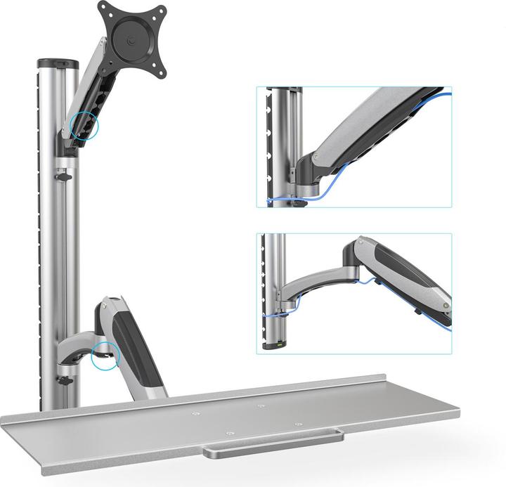 Image du produit Digitus Station de travail flexible, murale dm. (Mur, 27", 8 kg)