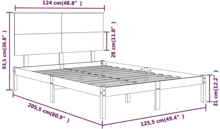 Image du produit vidaXL Bettrahmen (120 x 200 cm)