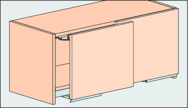 Actual product image HAWA Frontino 20 H FS sliding door set bottom/ top-running