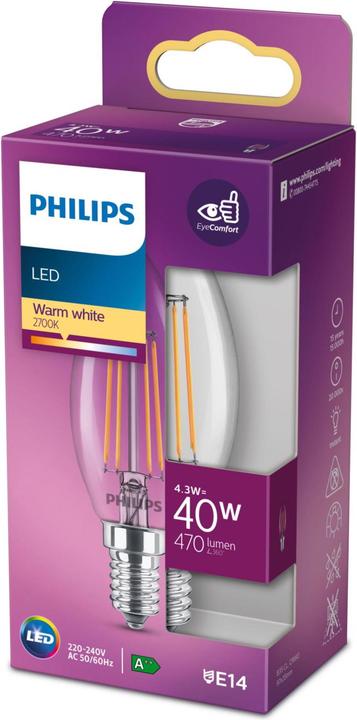 Actual product image Philips Lamp (E14, 4.30 W, 470 lm, 2 x, F)