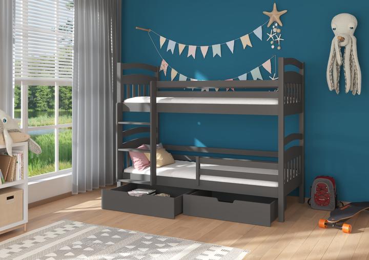 Image du produit ADRK Furniture Lit superposé avec matelas ADA 200x90 (200cm x 90cm)