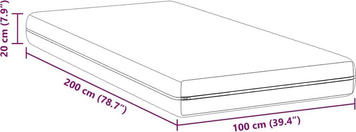 Produktbild vidaXL Matratzen Komfort (Federkern, 100 x 200 cm)