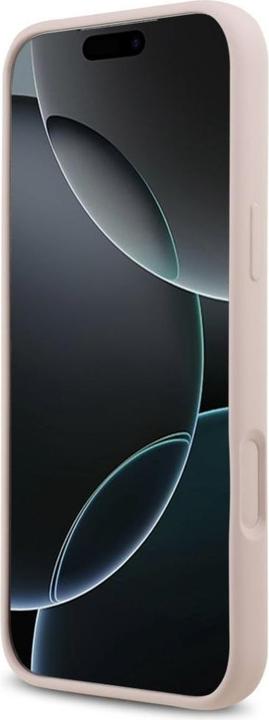 Produktbild Guess 4G Silicone Script Big Metal Logo Case für Apple iPhone 17 Pro Max - pink (Apple iPhone 17 Pro Max)