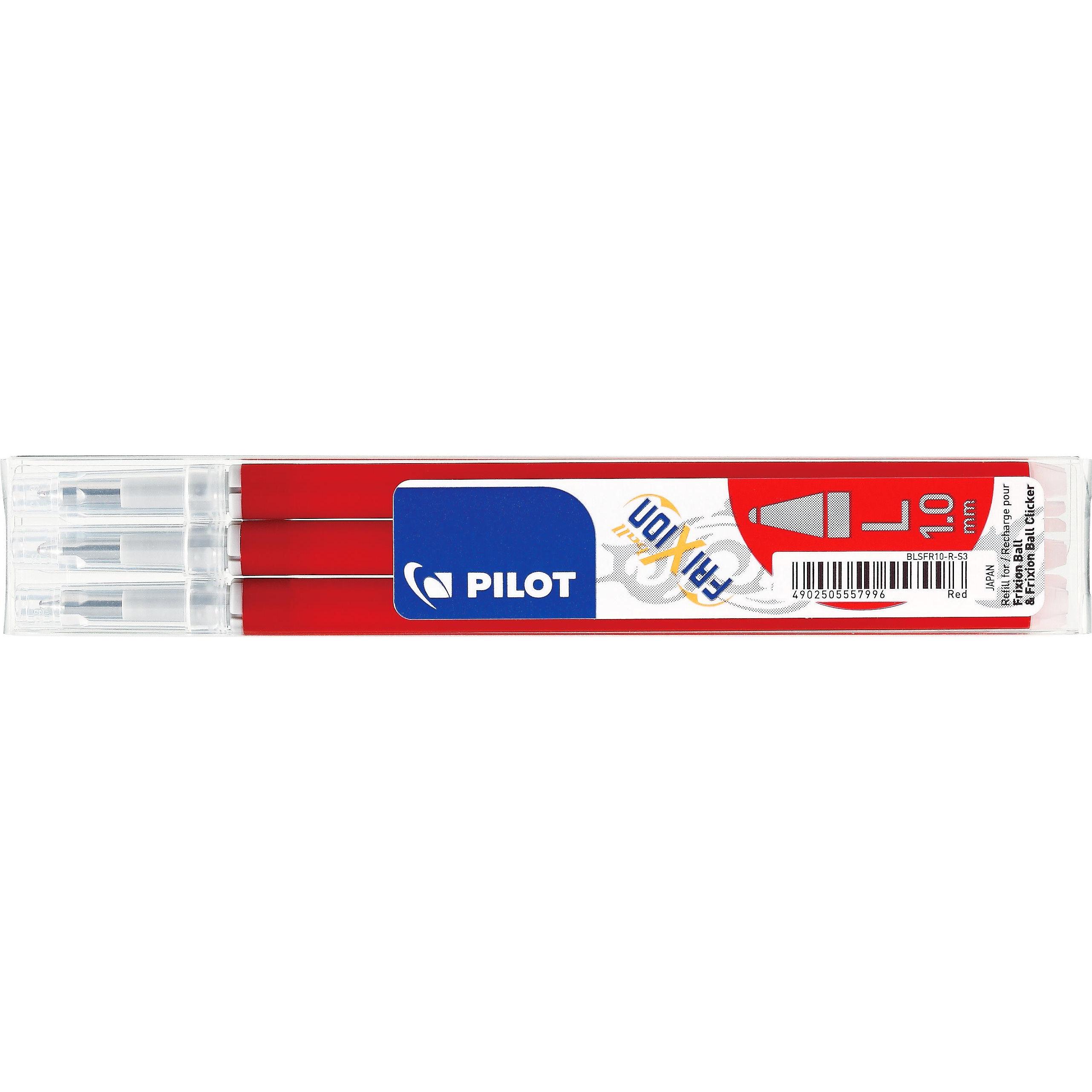 Pilot, Ersatzpatrone, Ersatzminen FRIXON, Strichstärke 0,6 mm, versch. Farben, 3er-Set (Ersatzmine, Rot, 0.60 mm)