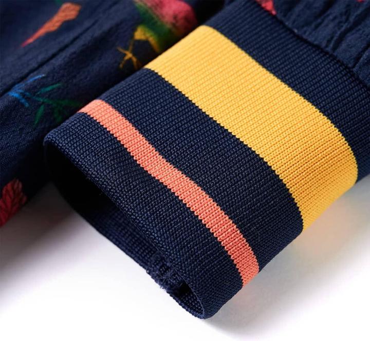 Produktbild vidaXL Kinderkleid mit Langen Ärmeln Marineblau (104)