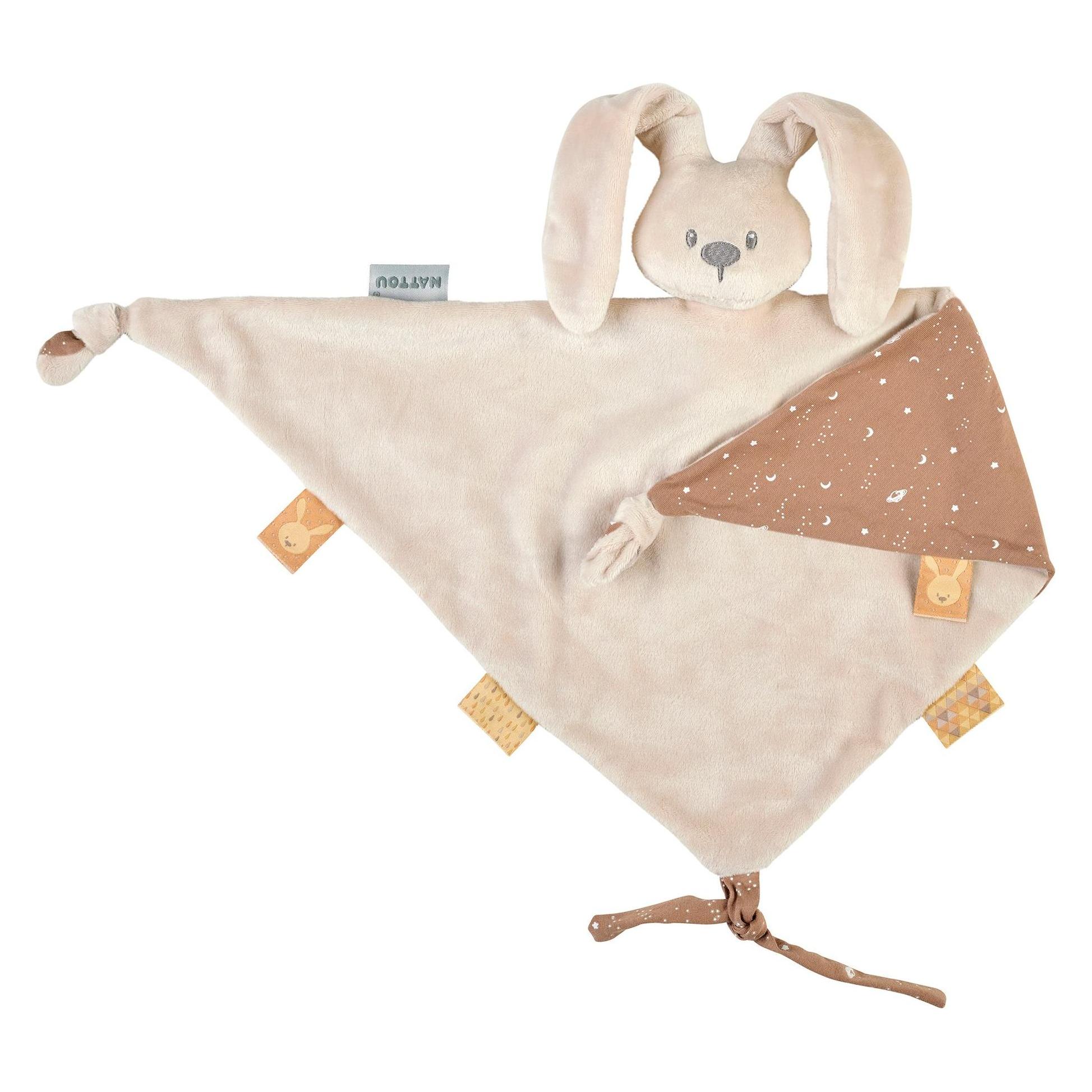 Nattou, Knuffeldoekje, Lapidou Maxi-Kuscheltuch Gedrückt, Sandfarben