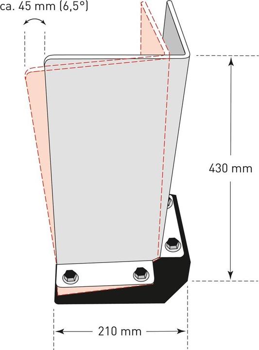 Actual product image Moravia PU damping element, LxWxH 210 x 210 x 40 mm, for crash protection guards.