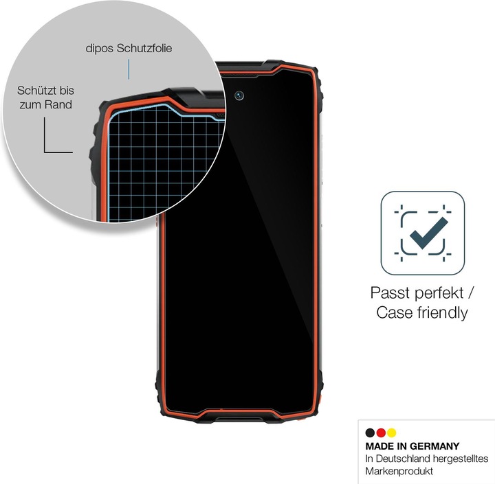 Actual product image Dipos Anti-Shock Screen Protector Clear (1 Piece, Blackview BV9300)