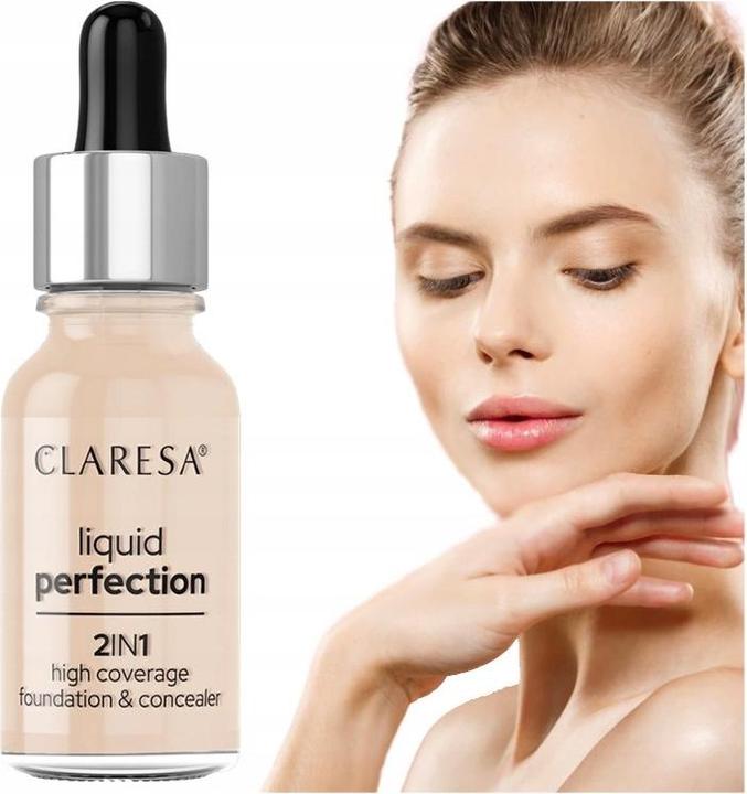 Produktbild Claresa Liquid Perfection 2In1 Concealer & Foundation With Matte Finish In Liquid 102 Warm Medium (102 Warm Medium)