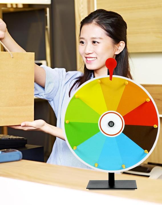 Produktbild Qwork Glücksrad mit abwischbaren Slots