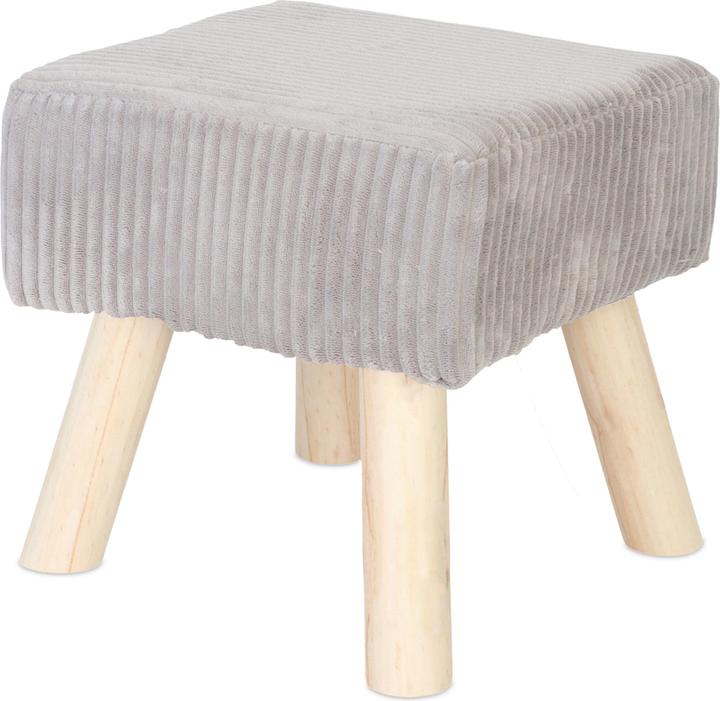 Relaxdays Tabouret en corduroy