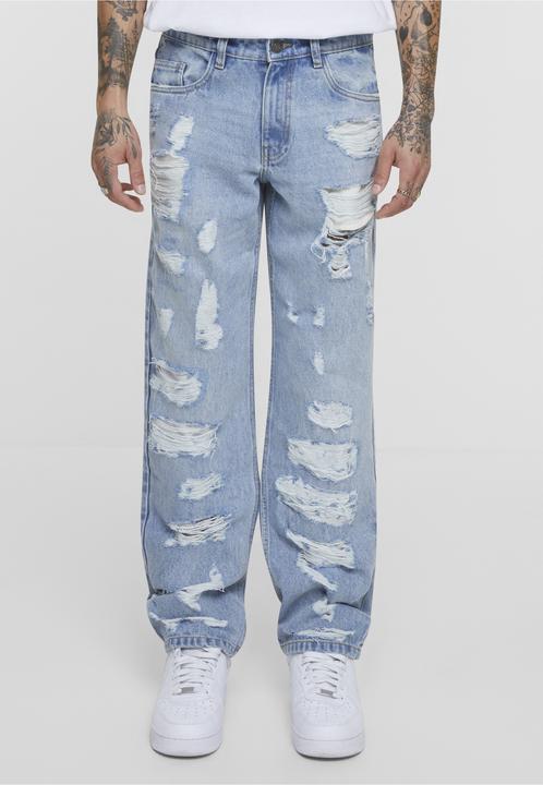 Actual product image Urban Classics Heavy Ounce Straight Fit Heavy Destroyed Jeans - 167177 (L)