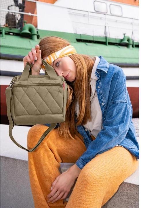 Actual product image reisenthel Shoulder Bag Allrounder Cross Rhombus Olive