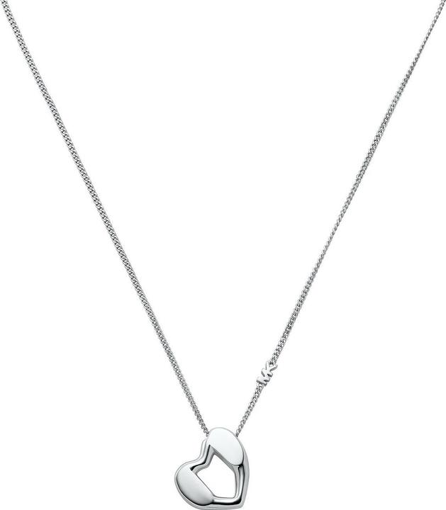 Michael Kors - Delicate silver necklace with a heart Love Kors MKC1777040 (Silber)