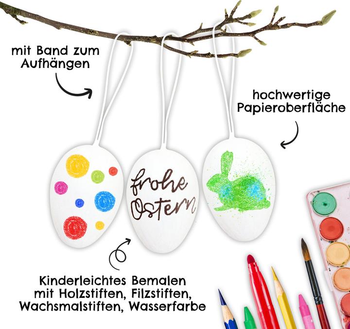 Produktbild Papierdrachen Ostereier Pappmaché (12 x)