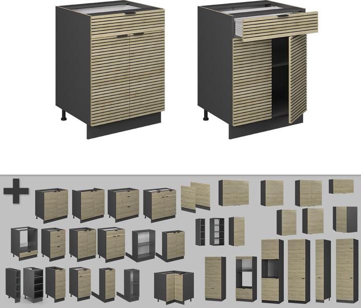 Actual product image Vicco Küchenunterschrank Fame-Line (60 x 82 x 60 cm)