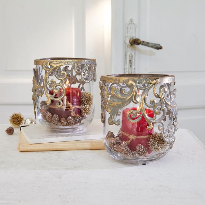 Image du produit Loberon Photophore set de 2 pièces Sundini or antique (2 x, H)