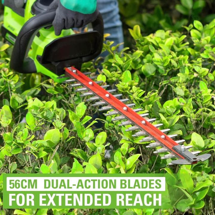 Actual product image Greenworks Cordless Hedge Trimmer (Rechargeable battery operated)