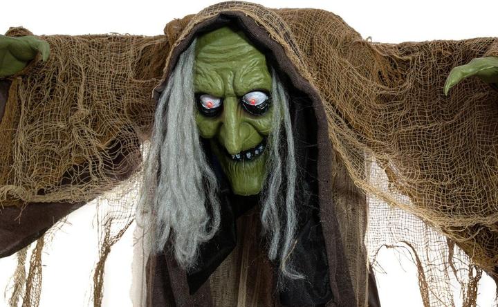 Actual product image Europalms Halloween figure witch humpbacked, animated, 145cm (1 pcs.)