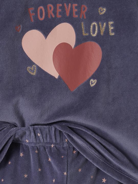 Produktbild Vertbaudet 2er-Pack Mädchen Samt-Schlafanzüge LOVE (86)