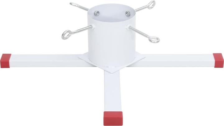 Produktbild vidaXL Christbaumständer Weihnachtsbaumständer Tannenbaumständer Weiss Metall