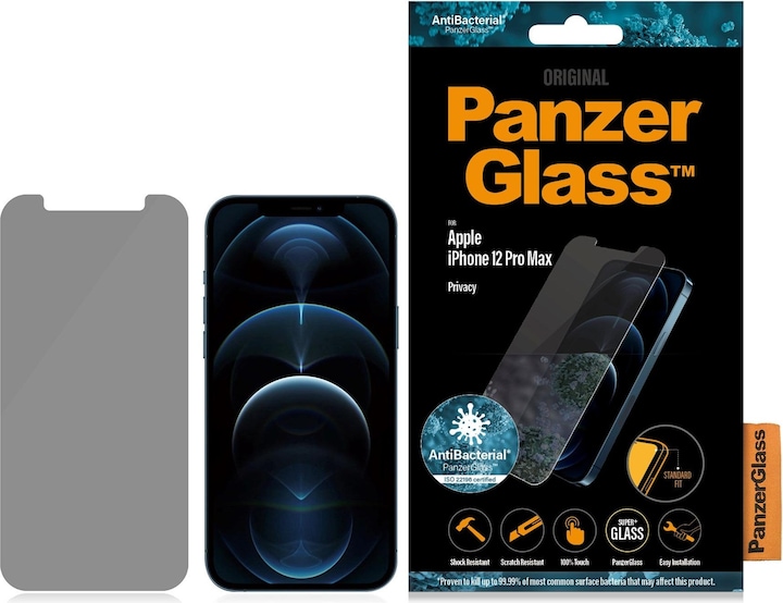Produktbild PanzerGlass Screen Protector Privacy (1 Stück, Apple iPhone 12 Pro Max)