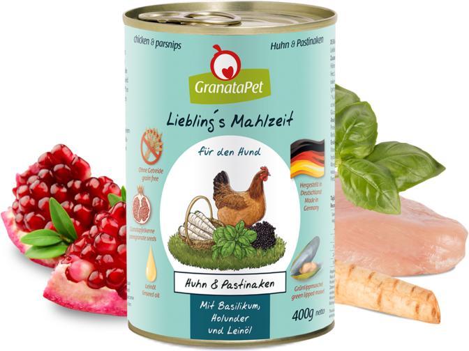 Actual product image Granatapet Lieblingsmahlzeit Huhn und Pastinaken (Adult, 1 pcs., 400 g)