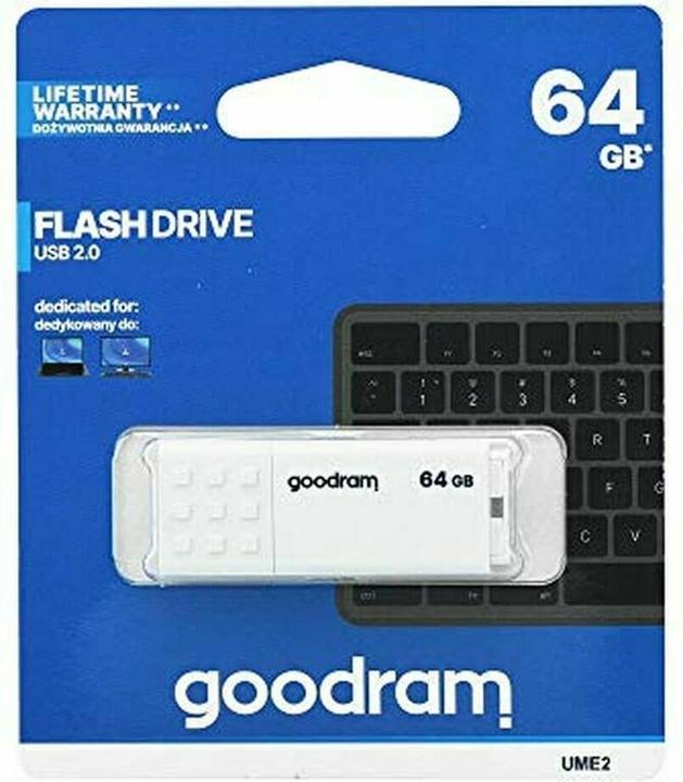 Produktbild Goodram UME2 UME2-0640W0R11 Pendrive (64 GB, USB 2.0, weiss) (64 GB, USB-A)