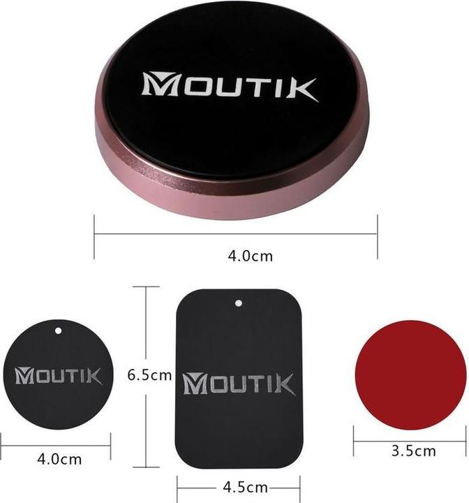 Image du produit Hermex MOUTIK Aimant voiture Support voiture Slim autocollant ROSÉGOLD Rose