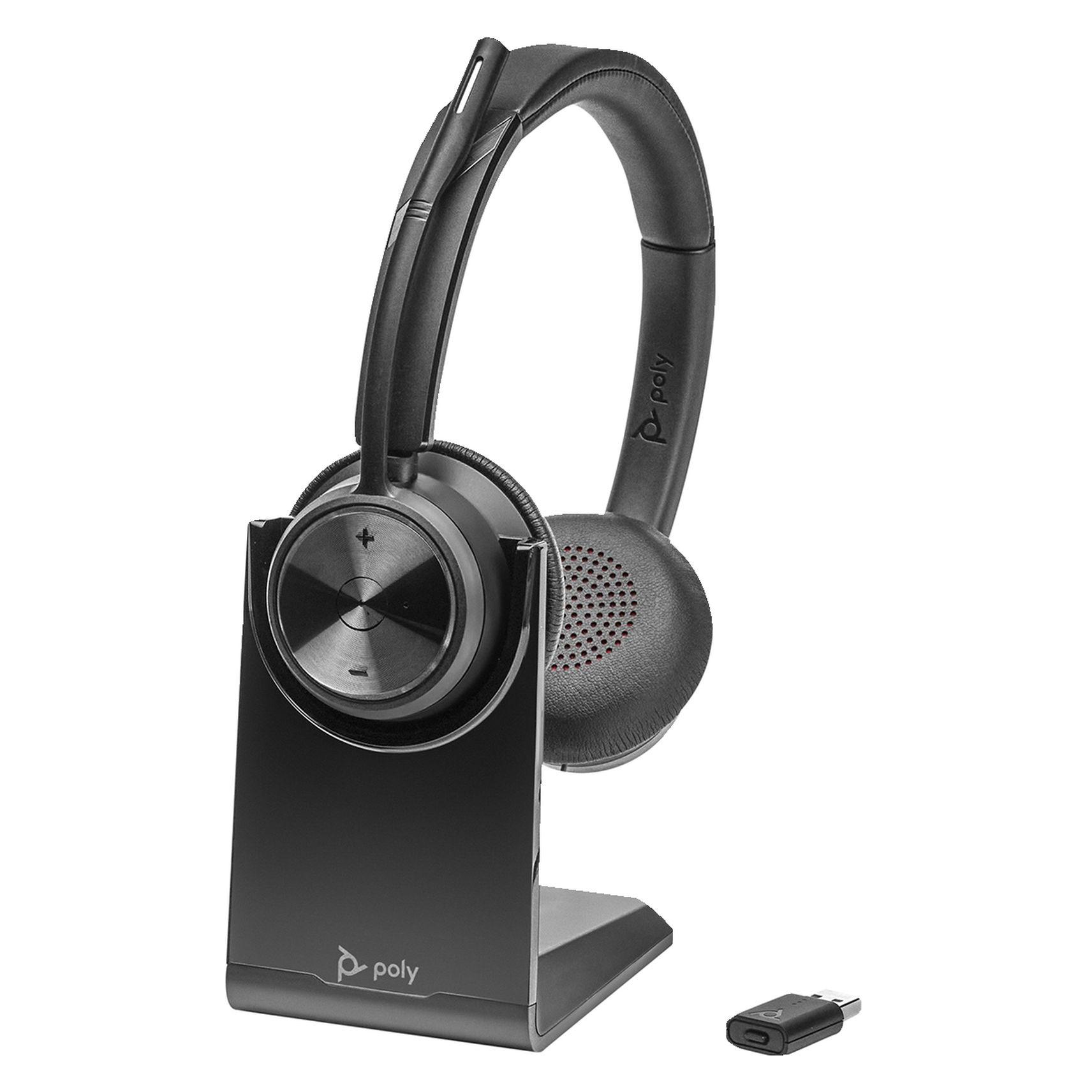 HP Poly SAVI 7320 UC STEREO DECT (Kabellos, USB-A), Office Headset, Schwarz