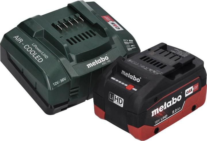 Actual product image Metabo WPB 18 LT BL 11-125 Quick Battery Angle Grinder 18 V 125 mm Brushless + 1x Battery 8.0 Ah + Charger (125 mm)