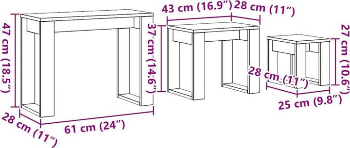 Actual product image vidaXL Elftraud (61 x 28 x 47 cm)