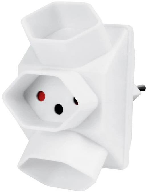 Actual product image Steffen Multiple adapter star 3xT13 ws (Type 13, 3 x)