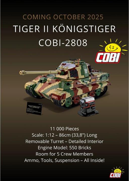 Immagine prodotto Cobi 11000 PCS TIGER II Königstiger 1:12 COBI-2808