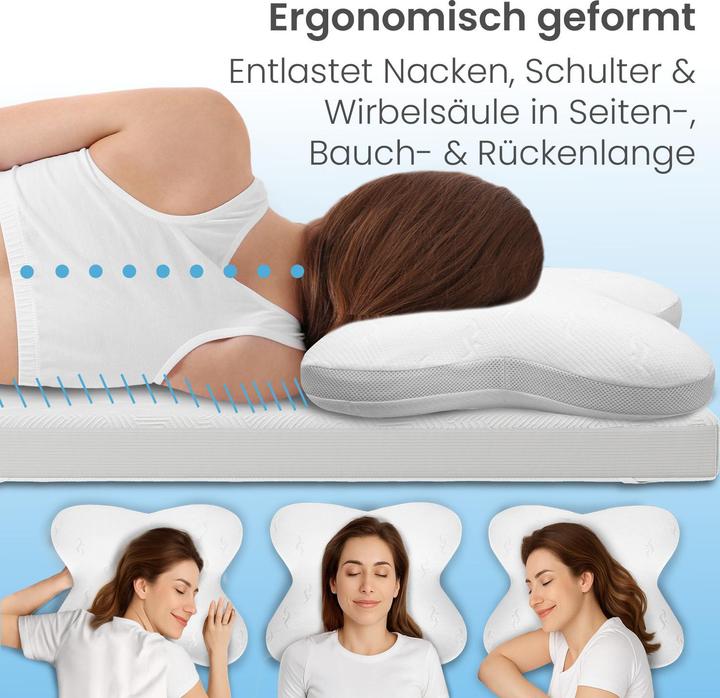 Produktbild Bestschlaf Visko-Schmetterlings-Kissen (52 x 62 cm)