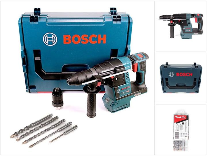 Produktbild Bosch Professional Bosch GBH 18V-26 F Akku Bohrhammer 18V 2,6J SDS-Plus in L-Boxx mit 5 SDS-VPlus Hammerbohrer (Akkubetrieb)