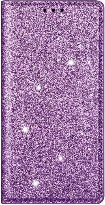 Actual product image Cover-Discount Galaxy A14 - Flip Case Glitter purple (Samsung Galaxy A14)
