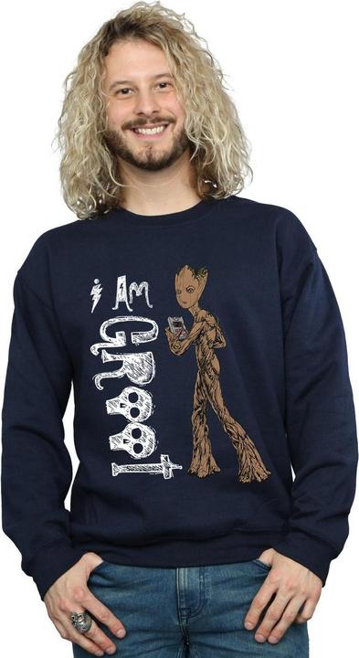 Actual product image Mens Avengers Infinity War I Am Teenage Groot Sweatshirt (3XL)